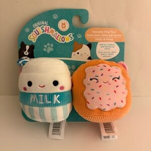 Melly the Milk/Fresa the Poptart Squeaky Dog Toy Squishmallow